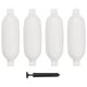 Odbojnice do łodzi, 4 szt., białe, 58,5x16,5 cm, PVC