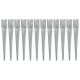 Kołki gruntowe, 12 szt., srebrne, 10x10x76 cm, stal