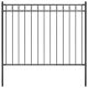 Ogrodzenie ogrodowe stalowe 1,7x1 m czarne