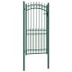 Furtka ogrodzeniowa z grotami, stalowa, 100x200 cm, zielona