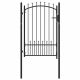 Brama ogrodzeniowa z kolcami Z blokadą Czarny 100 x 150 cm