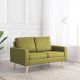 2-osobowa sofa, zielona, tapicerowana tkaniną