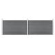 Ogrodzenie ogrodowe WPC, 353x106 cm, szare