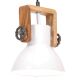 Industrialna lampa wisząca, 25 W, biała, okrągła, 19 cm, E27