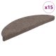 Maty na schody samoprzylepne 15 szt. 65x21x4 cm beżowe półokrągłe duże