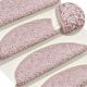 Maty na schody 15 szt. 65x21x4 cm Jasnoróżowe, półokrągłe, duże