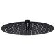 Słuchawka prysznicowa ze stali, 25 cm, okrągła, czarna