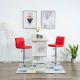 Stołki barowe, 2 szt., czerwone, sztuczna skóra