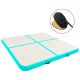 Mata gimnastyczna z pompką, 200x200x10 cm, PVC, zielona