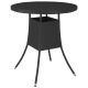 Stół ogrodowy, czarny, 70x70x73 cm, rattan PE
