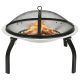 Palenisko i grill 2-w-1, z pogrzebaczem, 56x56x49 cm, stal