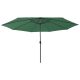 Parasol ogrodowy z LED, 400 cm, zielony