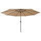 Parasol ogrodowy z LED, 400 cm, taupe
