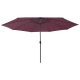 Parasol ogrodowy z LED, 400 cm, bordowy