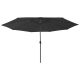 Parasol ogrodowy z LED, 400 cm, czarny