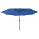 Parasol ogrodowy z LED, 400 cm, niebieski