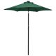 Parasol ogrodowy z LED, zielony, 200x211 cm, aluminium