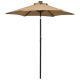 Parasol ogrodowy z LED, taupe, 200x211 cm, aluminium