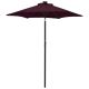 Parasol ogrodowy z LED, bordowy, 200x211 cm, aluminium