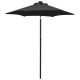 Parasol ogrodowy z LED, czarny, 200x211 cm, aluminium