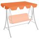 Zadaszenie do huśtawki ogrodowej, pomarańcz, 150/130x105/70 cm