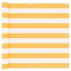 Parawan balkonowy, biało-żółty, 90x300 cm, tkanina Oxford