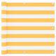 Parawan balkonowy, biało-żółty, 90x400 cm, tkanina Oxford