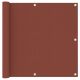 Parawan balkonowy, terrakota, 90x500 cm, tkanina Oxford