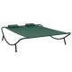 Leżanka ogrodowa, tkanina, zielona