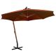Parasol ogrodowy wiszący, jodłowy słupek, terakota, 3,5x2,9 m