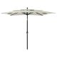 3-poziomowy parasol na aluminiowym słupku, piaskowy, 2,5x2,5 m
