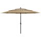 3-poziomowy parasol na aluminiowym słupku, kolor taupe, 3,5 m