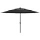 3-poziomowy parasol na aluminiowym słupku, czarny, 3,5 m
