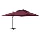 Parasol ogrodowy Cantilever z podwójnym blatem Bordeaux Red 400x300 cm