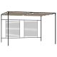 Altana ogrodowa ze zwijanym dachem, 3x4x2,3 m, taupe, 180 g/m²