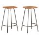 Stołki barowe, 2 szt., lite drewno akacjowe