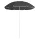 Parasol ogrodowy na stalowym słupku, antracytowy, 180 cm