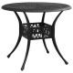 Stolik ogrodowy, czarny, 90x90x74 cm, odlewane aluminium