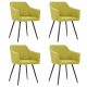 Krzesła stołowe, 4 szt., zielone, obite tkaniną