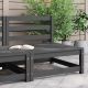 Ogrodowa sofa środkowa, szara, lite drewno sosnowe