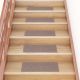 Maty na schody samoprzylepne 15 szt. 60x25 cm Jasnobrązowe prostokątne