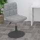 Stołek barowy, jasnoszary, obrotowy, obity aksamitem
