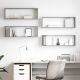 Półki ścienne kostki, 4 szt., szarość betonu, 80x15x26,5 cm
