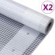 Plandeki Leno, 2 szt., 260 g/m², 2x15 m, białe