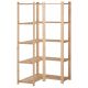Regał narożny z 5 półkami, 82,5x82,5x170 cm, lita sosna