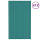 Panele dachowe, 12 szt., stal galwanizowana, zielone, 80x45 cm