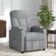 Fotel masujący, jasnoszary, obity tkaniną
