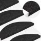 Samoprzylepne nakładki na schody, 15 szt., 56x17x3 cm, czarne