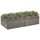 Donica ogrodowa, szara, 157x80x40 cm, rattan PE