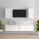 Szafki pod TV, 4 szt., białe, lite drewno sosnowe